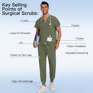 Conjunto <span class=keywords><strong>de</strong></span> Uniformes Médicos Personalizados con Logotipo 42122, Manga Corta, Secado Rápido y Transpirable, Uniformes para Clínicas Dentales para Higienistas y Dentistas - Product Image 3