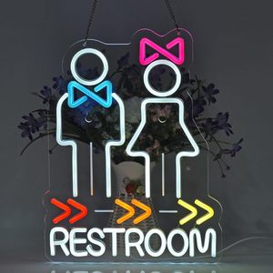 Restroom Neon <b>Sign</b> LED indoor hanging ambient light Shopping mall wall decoration light entrance indicator light luminous <b>sign</b> - Product Image 6