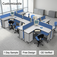 Ensemble de bureau et chaise de travail contemporains de haute qualité avec cloison pour le personnel