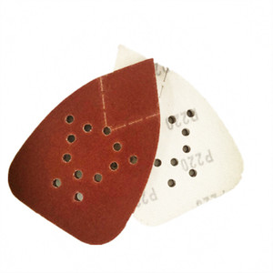 Pms 50 peças Discos de Lixa Triangulares com Flocagem 133*95*12mm, com Furos, de Óxido de Alumínio, com Fixação por Gancho e Laço - Product Image 1