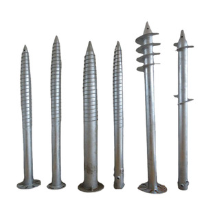 Sistema de Montaje Solar con Tornillo de Sujeción a Tierra, Poste de Acero Galvanizado en Caliente para Estructura de Soporte de Paneles Fotovoltaicos - Product Image 1