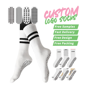 Hot Bán Pilates Grip Vớ Tùy Chỉnh Không Trượt Yoga SOX Chất Lượng Cao Cotton Crew Yoga Vớ Pilates Vớ Chống Trượt - Product Image 1