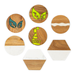 GL Custom Logo Beverage Coffee Blank Pallet Cup Mat Tea Cup coaster Sublimation Coasters for Drink Square Round Wood Coaster