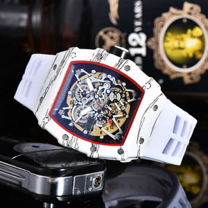 Serie mecánica, relojes de lujo para hombre, esfera analógica de moda, movimiento importado, artesanía complicada, vidrio de goma resistente al agua - Product Image 6