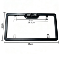Caméra de recul pour cadre de plaque d'immatriculation, vision avant/arrière, vision nocturne, étanche, 12V, pour autoradio/moniteur de voiture