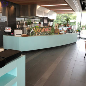 Mostrador de Caja Moderno para <span class=keywords><strong>Restaurante</strong></span>, Mostrador de Caja para Cafetería Hecho de Piedra de Superficie Sólida de Alta Calidad - Product Image 2