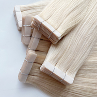Extensions de cheveux chinois Remy à bandes adhésives, pointes doublement tirées, couleur très demandée # 60 Cheveux Lisses et Doux avec Cuticules Alignées