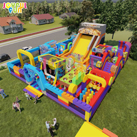JOYFUL FUN Parcours d'obstacles gonflable géant Mecha Transformers, jeux gonflables pour parcs d'attractions
