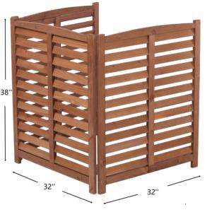 Clôture extérieure à 3 panneaux pour climatiseur, écran <span class=keywords><strong>en</strong></span> <span class=keywords><strong>bois</strong></span> <span class=keywords><strong>extérieur</strong></span> à 3 sections, clôture d'intimité <span class=keywords><strong>en</strong></span> <span class=keywords><strong>bois</strong></span> pour l'<span class=keywords><strong>extérieur</strong></span>, 32 po L x 38 po H - Product Image 6