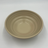 Bol à soupe/nouilles en céramique/mélamine de petite taille (450 ml/15,5 oz/5,85 pouces) pour restaurant, avec design côtelé