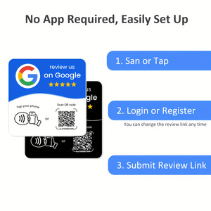 Tarjeta NFC <span class=keywords><strong>de</strong></span> Revisión, Evaluación por Inducción, Código QR Dinámico, <span class=keywords><strong>Google</strong></span> NTAG216, Etiqueta Adhesiva para Mesa, Modelo DLP, Reseñas Independientes para - Product Image 5