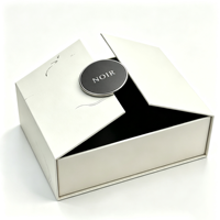 Boîte cadeau rigide pliable personnalisée avec logo en feuille d'or, en carton rigide de luxe, auto-érectible, à double porte magnétique, recyclée