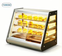 Vitrine chauffante électrique professionnelle pour tartes aux œufs, avec façade inclinée, pour boulangerie et pâtisserie commerciale