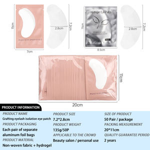 MASSA 50 adet/torba tek kullanımlık kollajen Lint ücretsiz göz jel yama kirpik uzatma Eyepatch jel yama altında hidrojel göz bandı - Product Image 2