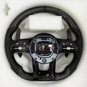 Volant en fibre de carbone LED modifié pour Mercedes Benz <span class=keywords><strong>AMG</strong></span> GT avec volant en cuir perforé - Product Image 2