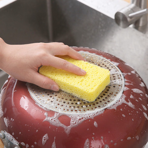 Wood Pulp Cleaning Sponge Rectangle 2cm Thick Biodegradable For Pots And Pans - Product Image 3