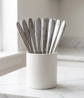 Ensemble de couverts en acier inoxydable sablé, prix d'usine, cuillères et fourchettes, vente en gros, couverts occidentaux pour les marchés africains