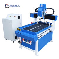 Mini 3-assige Hobby Cnc Router Voor Houtbewerking 2.2kw 3d Metaal & Pvc Gegraveerd Snijden Mach3 & Dsp Controlesysteem Model 2