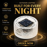 Lampe LED solaire étanche en forme de brique de verre pour sol, marches d'escalier, allée de jardin, décoration extérieure de villa
