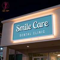 Signalétique extérieure, publicité LED extérieure, enseigne en acrylique rétroéclairée, enseigne personnalisée avec logo d'entreprise pour clinique, institut, magasin, enseigne de boutique