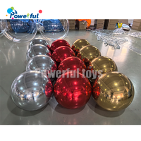 Sphère de boule de miroir gonflable décorative/miroir gonflable de boule de disco de PVC de boules métalliques à vendre