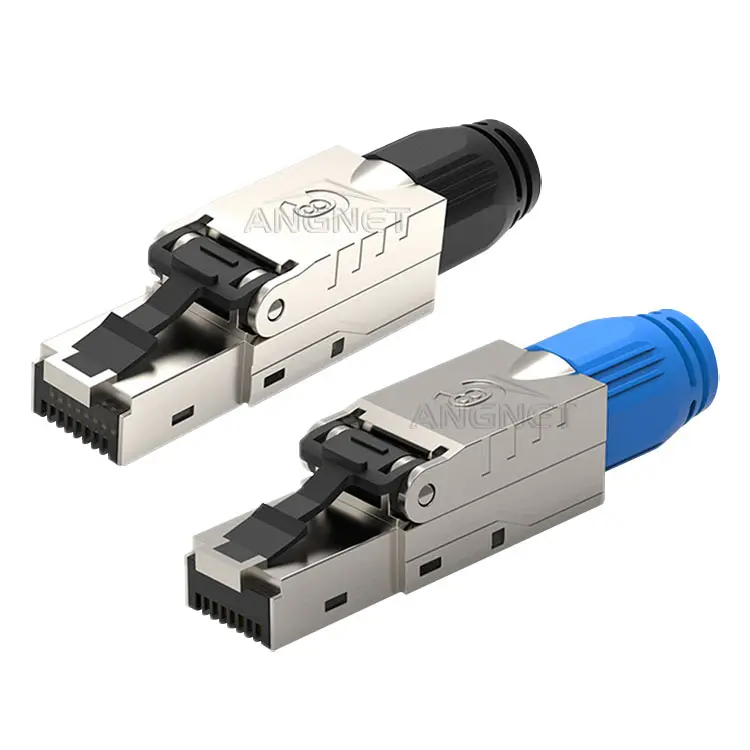 Cat8 rj45 plugue sem ferramenta escudo tipo 8p8c, rede cat8 plug de campo