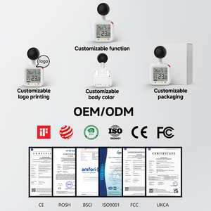 Nhiệt di động căng thẳng wbgt mét với âm thanh báo động đen toàn cầu Nhiệt kế cho ngoài trời trong nhà nơi làm việc xây dựng trang web an toàn - Product Image 5