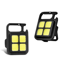 Mini lampe torche LED COB rechargeable par USB, multifonctionnelle, portable, puissante, pour travaux en extérieur, avec porte-clés