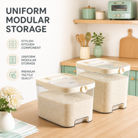 Seau à riz élégant pour cuisine, design à pression, anti-insectes, anti-humidité, conteneur de stockage de céréales