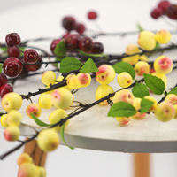 Künstlicher Mini-Apfelzweig für Heimdekoration, Abschlussfeier-Dekoration und Blumenarrangements, Fotografie-Requisiten, Küchen-Dekoration