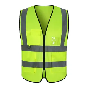 Chaleco de promoción con logotipo personalizado, ropa reflectante de trabajo de alta visibilidad, equipo de seguridad de señal, chaleco reflectante