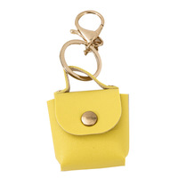 Porte-monnaie en gros, mini sac de rangement, sac carré en cuir PU de couleur unie, accessoires porte-clés, pendentif de voiture, pendentif moderne