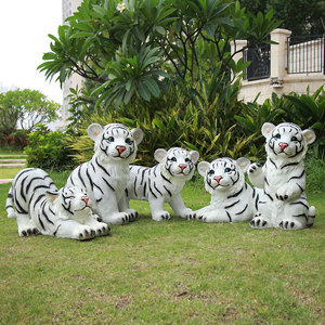 Statua Realistica di <span class=keywords><strong>Tigre</strong></span> in FRP Resistente alle Intemperie, Scultura Emblematica per Aree Pubbliche, Parchi, Giardini e Parchi Divertimento - Product Image 2