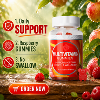 Gommes multivitaminées personnalisées OEM, 60 pièces, riches en vitamines multiples, complément nutritionnel pour une utilisation quotidienne en soins de santé