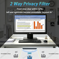 Filtre de confidentialité universel pour moniteur 18,5 pouces 16:9, anti-espionnage, haute transmission, anti-empreintes digitales, résistant aux rayures