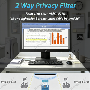 Filtre de confidentialité universel pour moniteur 18,5 <span class=keywords><strong>pouces</strong></span> 16:9, anti-espionnage, haute transmission, anti-empreintes digitales, résistant aux rayures - Product Image 2