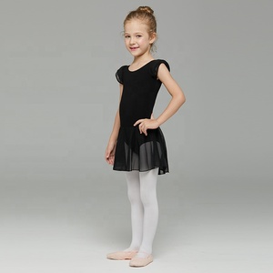 Haute Qualité Noir <span class=keywords><strong>À</strong></span> Manches Courtes Enfants Danse Justaucorps De <span class=keywords><strong>Ballet</strong></span> - Product Image 6