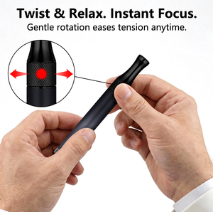 Space Grey Metal Breathing Stick Smoking Cessation Aid Deep Breathing <b>Trainer</b> Lung Expansion Tool Panic Attack Shield - Product Image 5