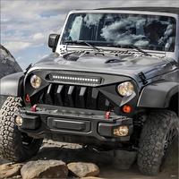 LLOYDBERG Nouvelle calandre avant en ABS pour Wrangler 2007-2018 JK/JKU Rubicon - Installation facile, ajustement universel JK-GLL01