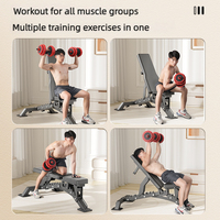 Banc de musculation inclinable et déclinable robuste avec système d'escalier à réglage rapide |   Banc de fitness multifonctionnel de qualité professionnelle