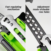 S5B Pointes de randonnée portables en acier au manganèse haute résistance, semi-verrouillables, étanches, résistantes au froid, en TPU durable, 14 dents pour la glace