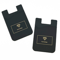 Nouveau design promotionnel adhésif silicone porte-cartes sublimation logo personnalisé silicone téléphone portefeuille