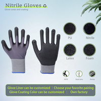 Gants en PU blanc 13G les plus vendus, gants enduits pour le bricolage, excellente performance antidérapante et fonction respirante, résistants à l'huile au dos.