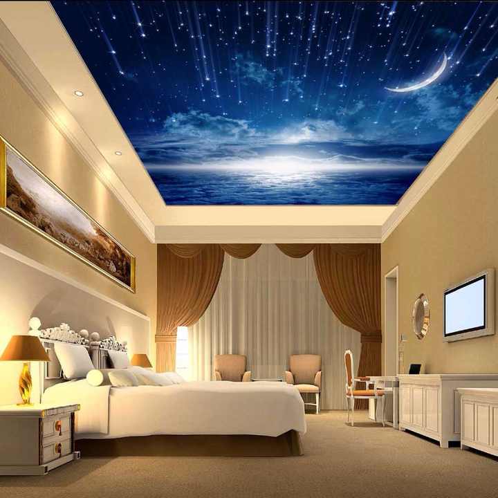 Custom Mural 3D Star Nebula Night Sky Wall Painting Ceiling Smallpox Wallpaper Bedroom Sofa TV Background Galaxy Photo Wallpaper