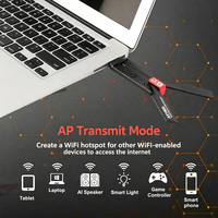 Adaptador WiFi USB 3.0 AX1800 WiFi 6, Compatible con Hotspot 2.4 GHz y 5 GHz, Adaptador de Red Inalámbrica USB WiFi para Computadoras con Windows