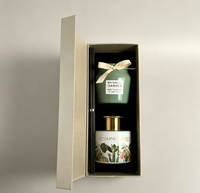 Diffuseur de parfum floral de luxe et bougie en cire de paraffine – Coffret cadeau biodégradable à l'arôme naturel pour Noël et les fêtes