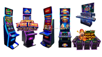 Nouvelle vente flash LFS 55 pouces Écran incurvé en S Armoire de jeu de compétences (Métal 110V/220V) pour Dragon Fire Link Fusion 4
