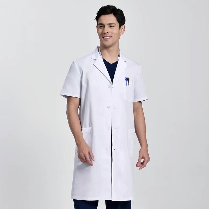 แขนสั้นสีขาวผู้ชาย