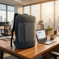 Mochila para Portátil de Oficina Personalizada OEM ODM de Fábrica, Minimalista, de 15.6 Pulgadas, para Viajes de Negocios y Uso Diario