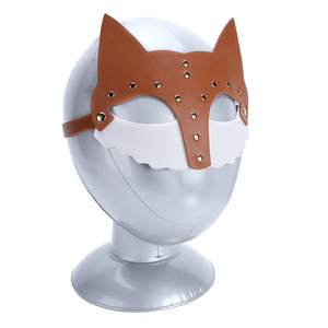 หน้ากากหนังแท้แบบปิดตาสุนัขจิ้งจอกใส่ได้ทั้งชายและหญิงของเล่นเพื่อการฝึกเซ็กซ์แบบไม่จำกัดเพศ - Product Image 1
